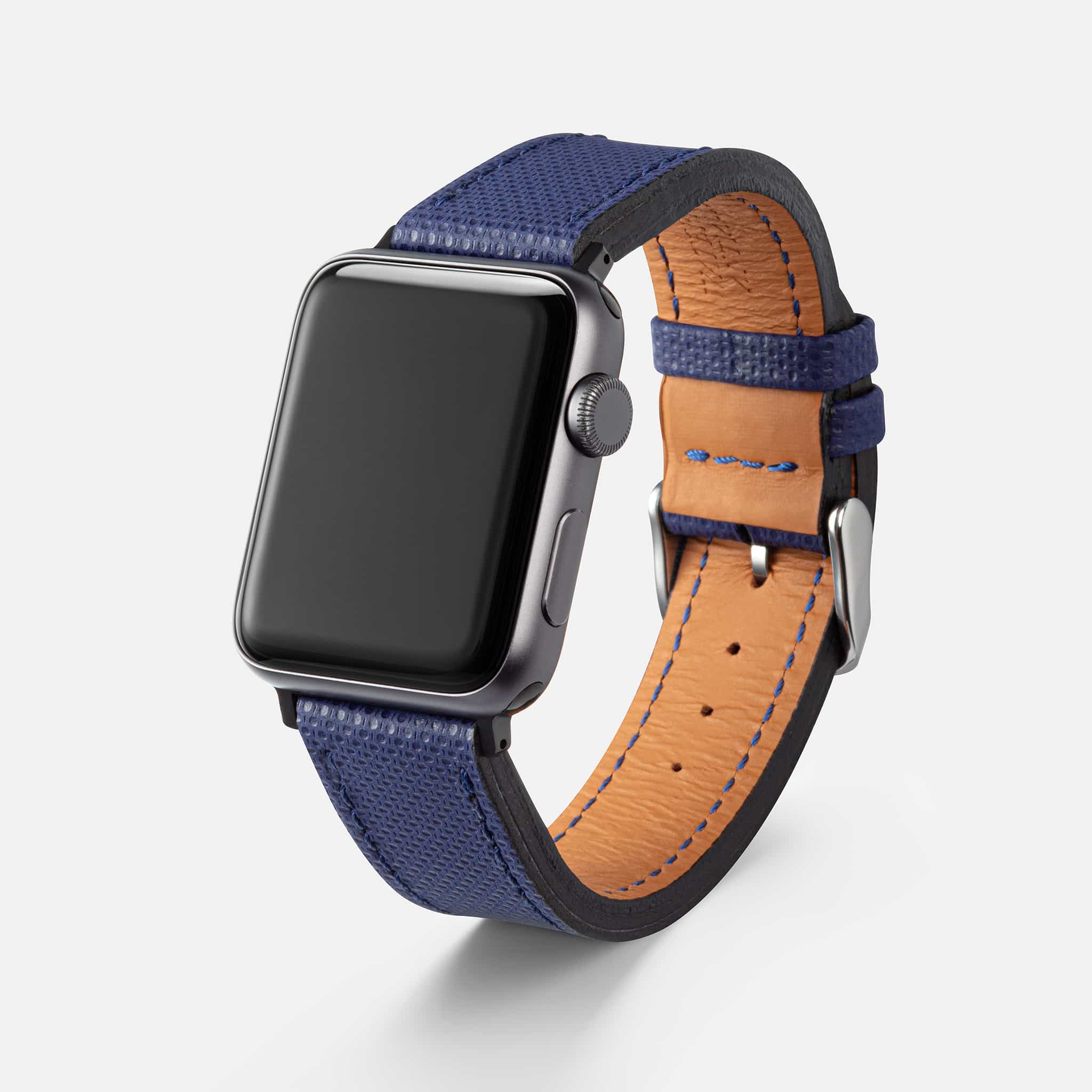 Navyblaues Apple Watch Lederarmband Wasserfest | Nautilus - Image 6