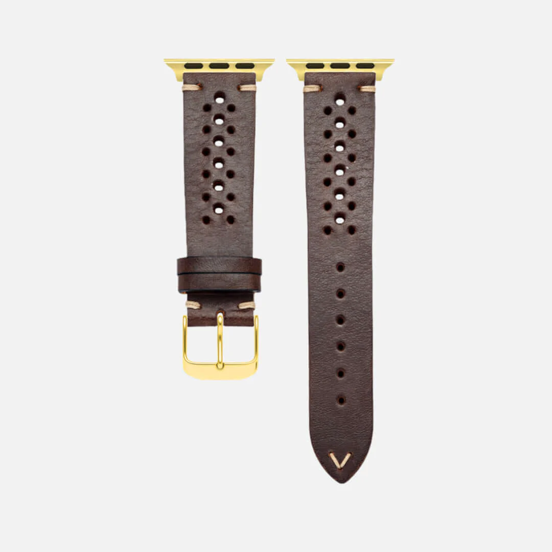 Rallye Lederband für Apple Watch Dunkelbraun - Image 11