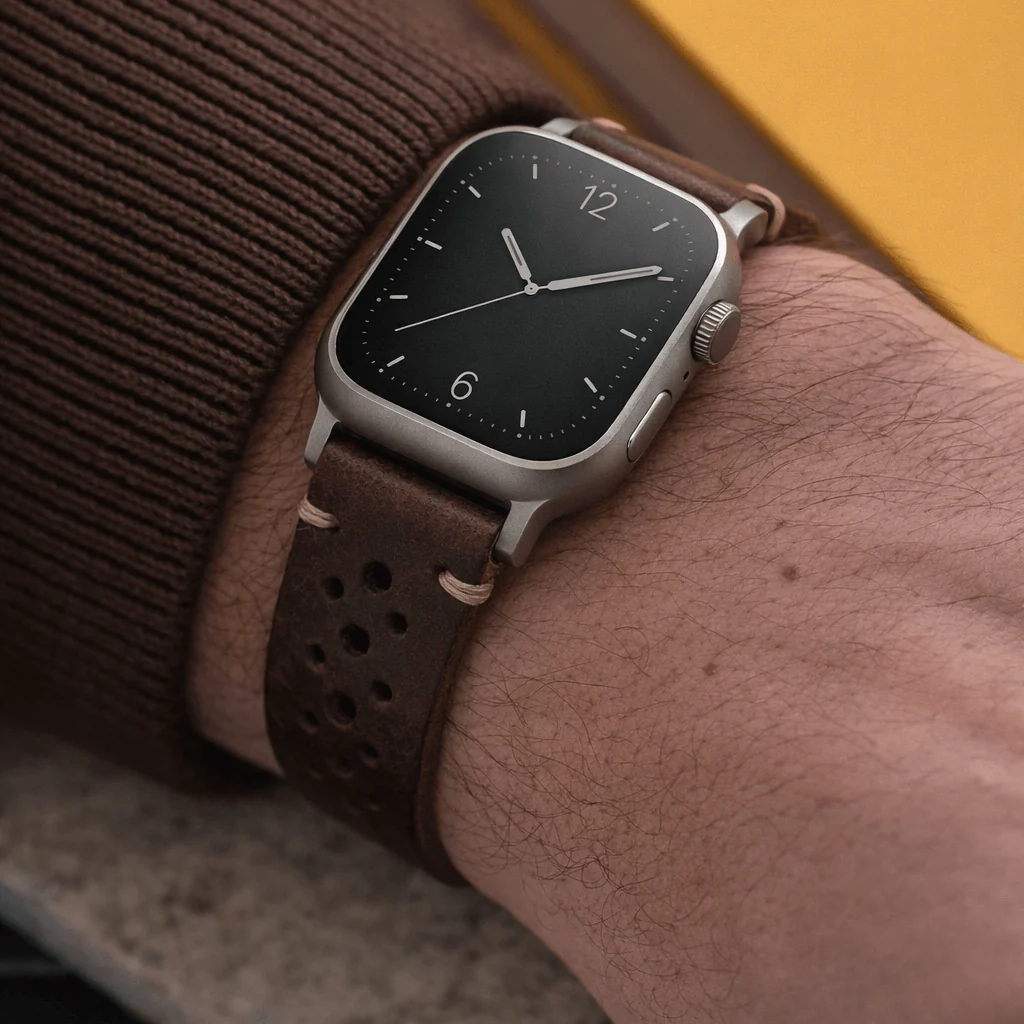 Rallye Lederband für Apple Watch Dunkelbraun - Image 2