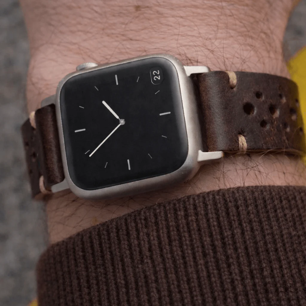 Rallye Lederband für Apple Watch Dunkelbraun - Image 3