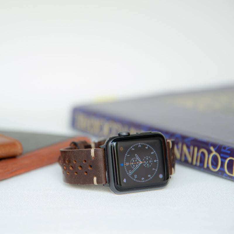 Rallye Lederband für Apple Watch Dunkelbraun - Image 6