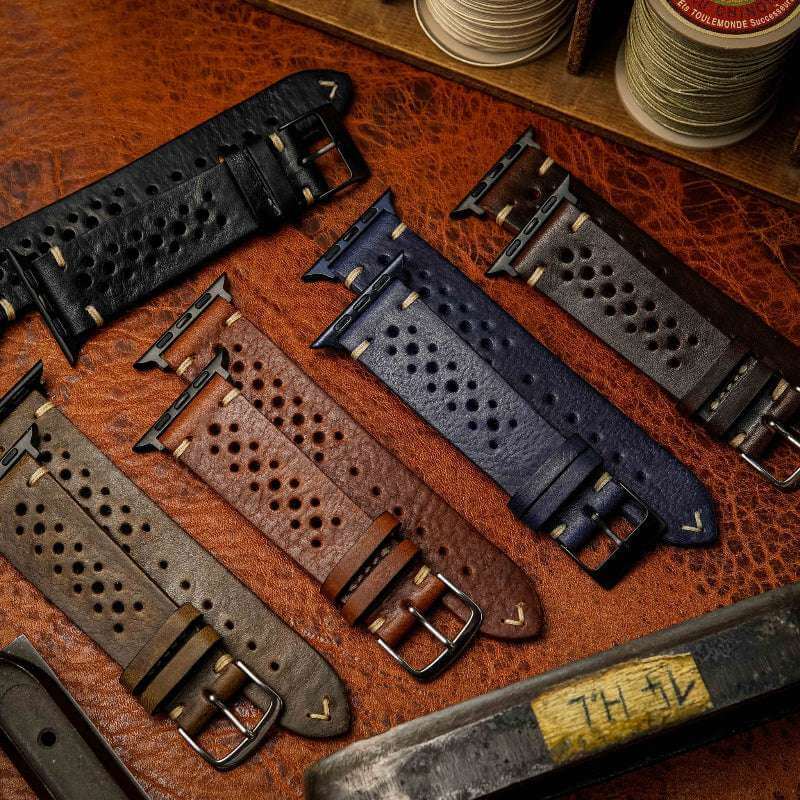 Rallye Lederband für Apple Watch Dunkelbraun - Image 7