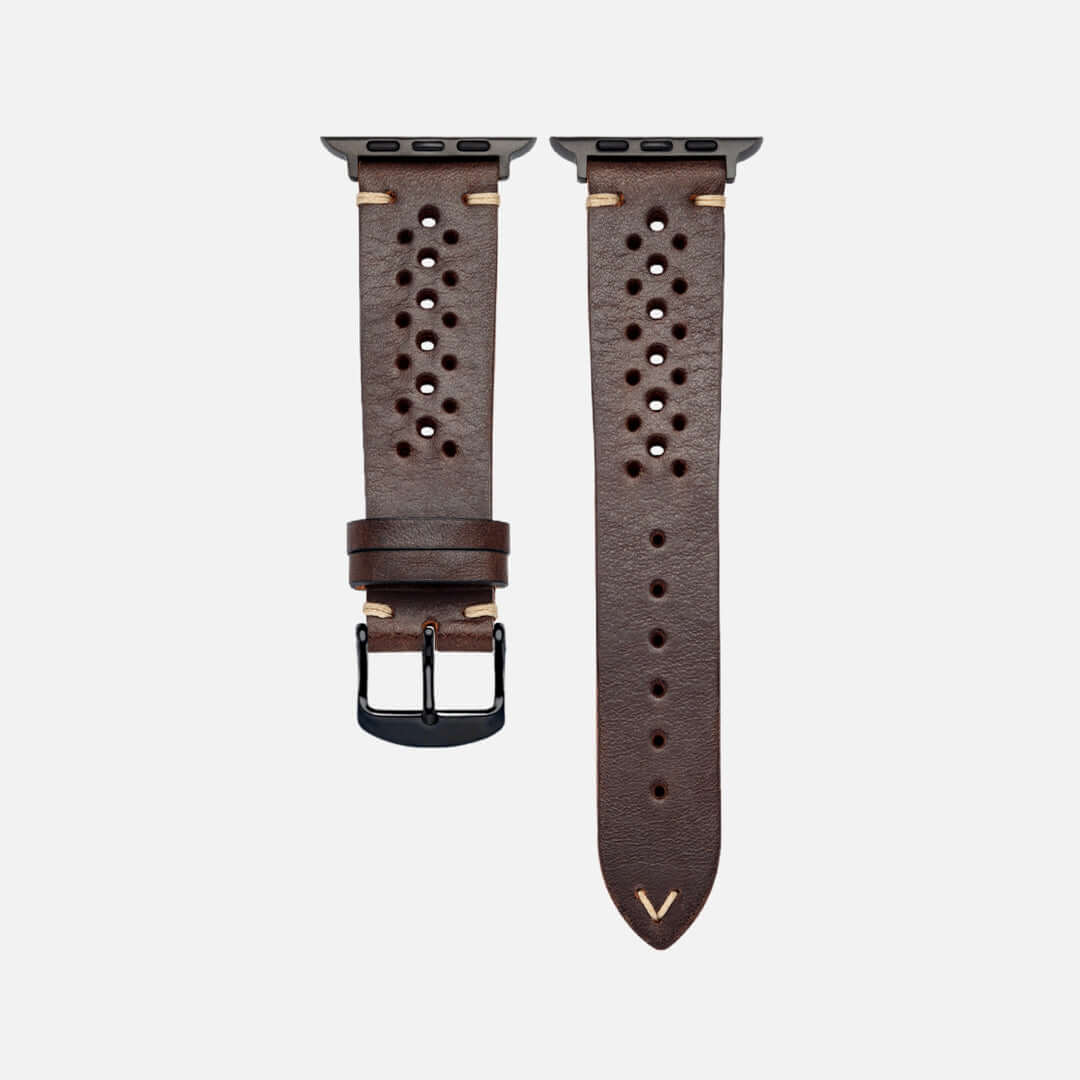 Rallye Lederband für Apple Watch Dunkelbraun - Image 9
