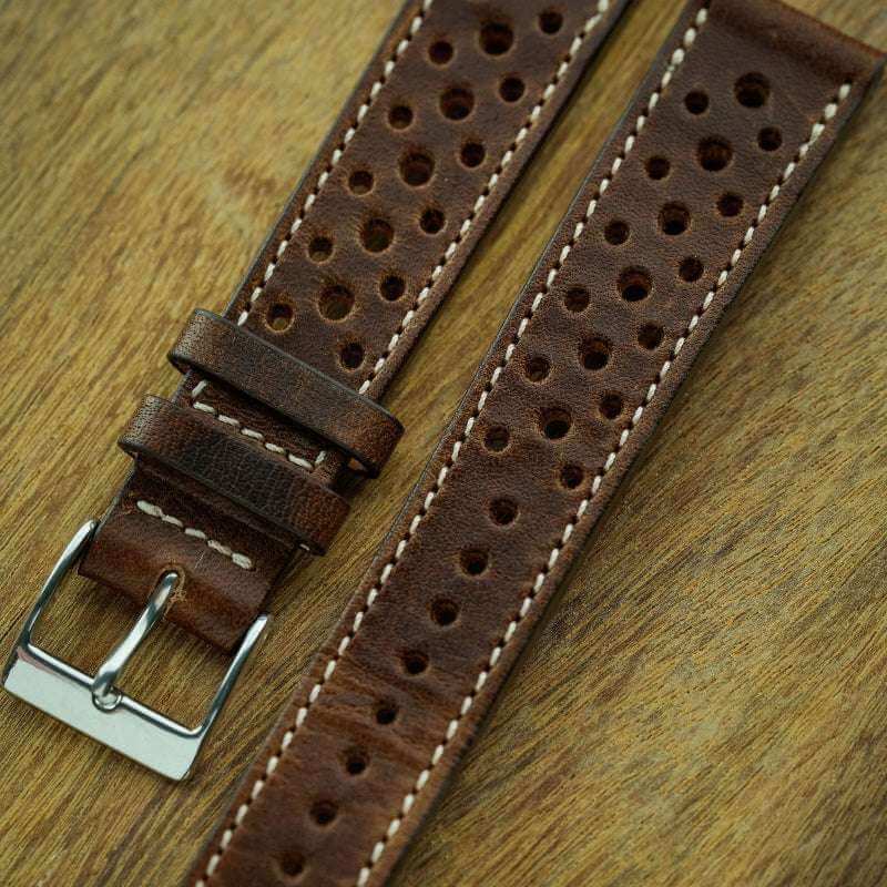 Dublin Rallye – Armband aus Horween Dublin Leder mit Rallye-Optik - Image 12