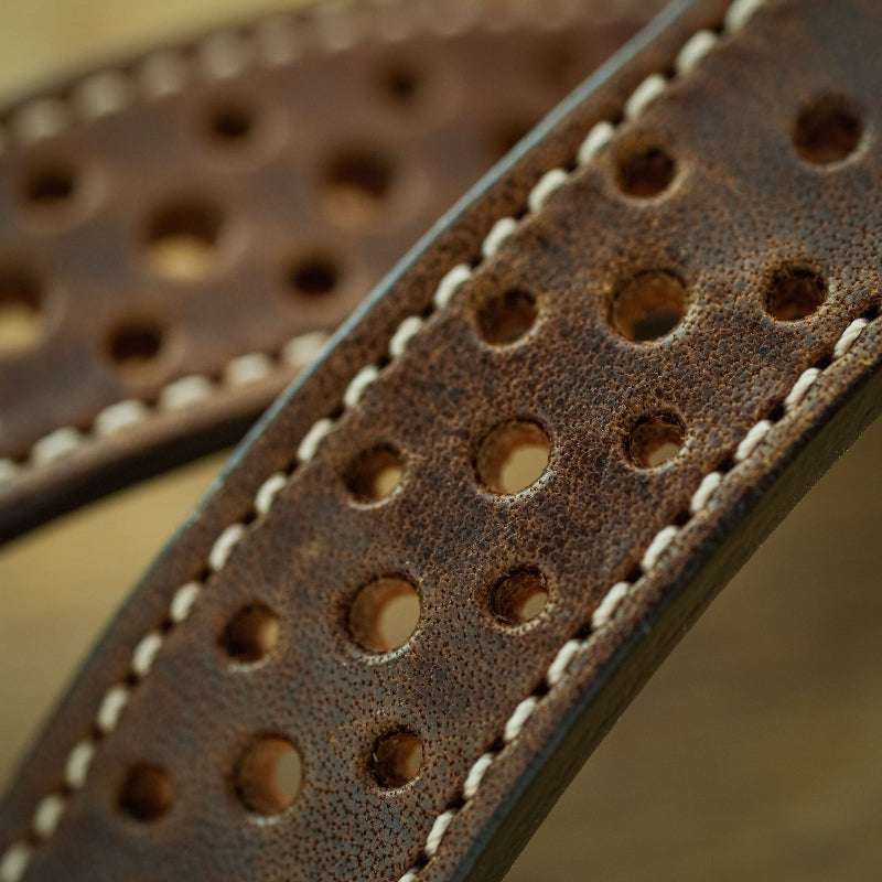 Dublin Rallye – Armband aus Horween Dublin Leder mit Rallye-Optik - Image 13