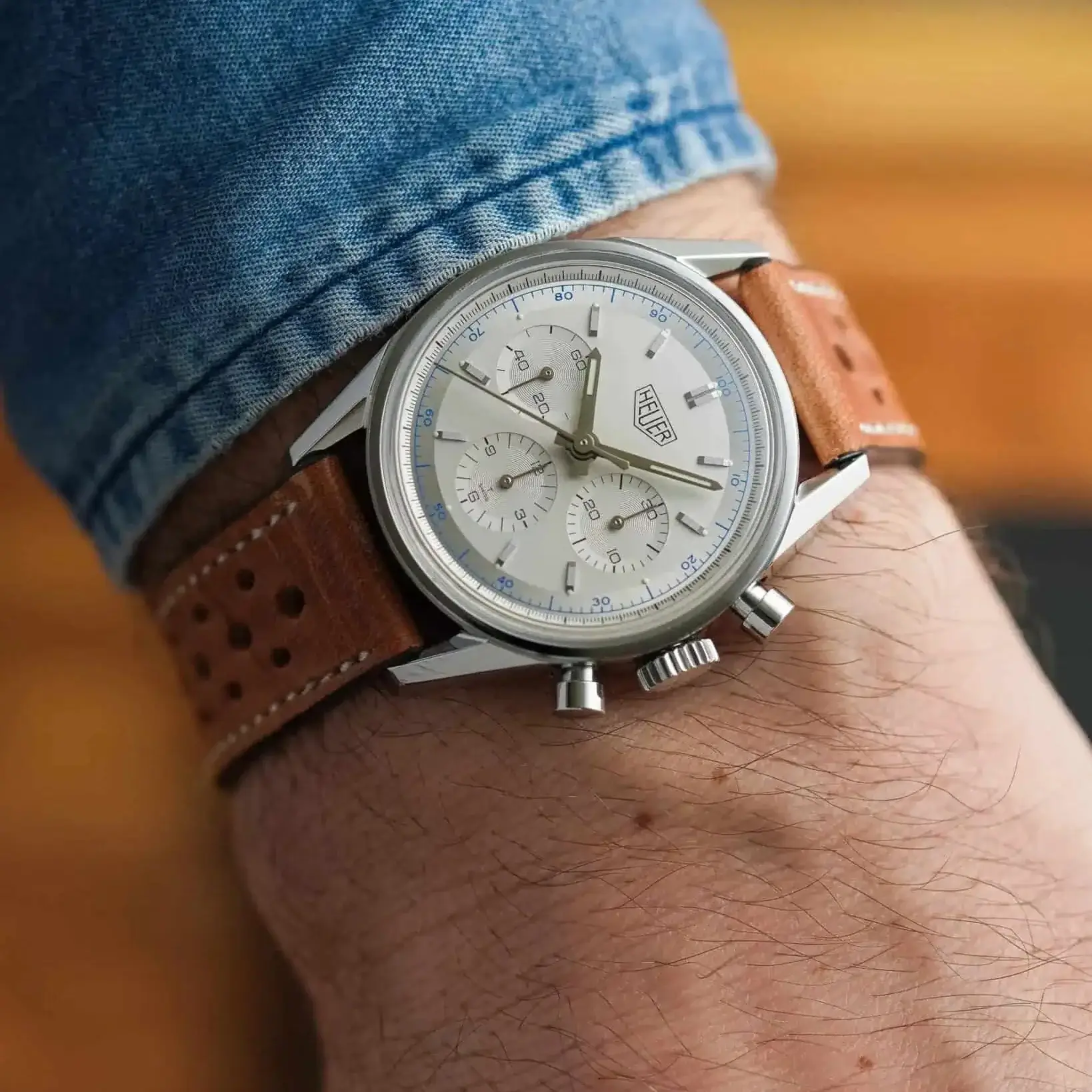 Dublin Rallye – Armband aus Horween Dublin Leder mit Rallye-Optik - Image 3