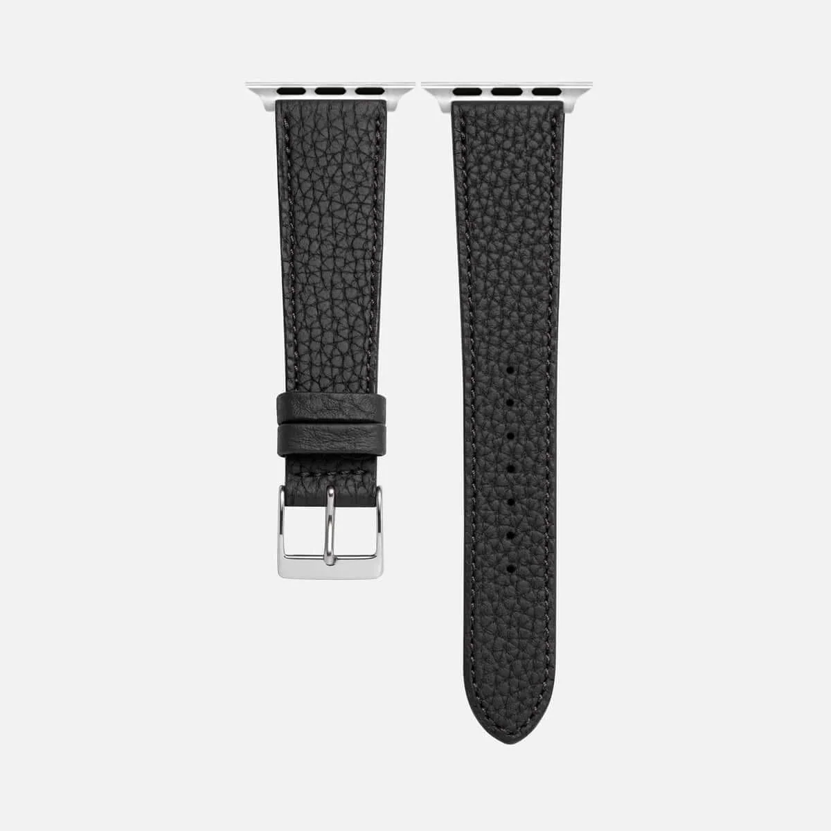 Schwarzes Lederarmband für Apple Watch aus Togoleder - Image 7