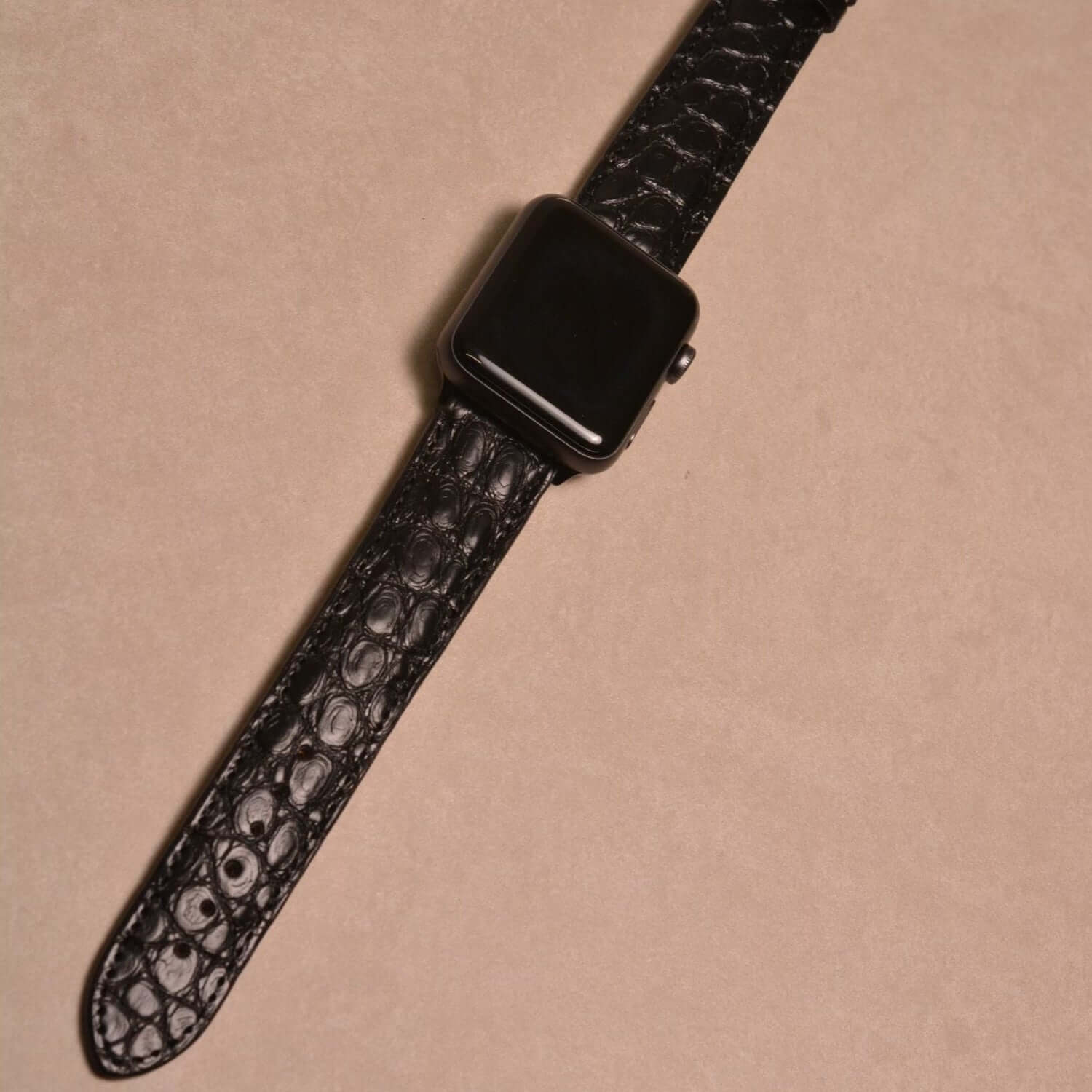 Schwarzes Apple Watch Armband Echt Alligator - Image 7