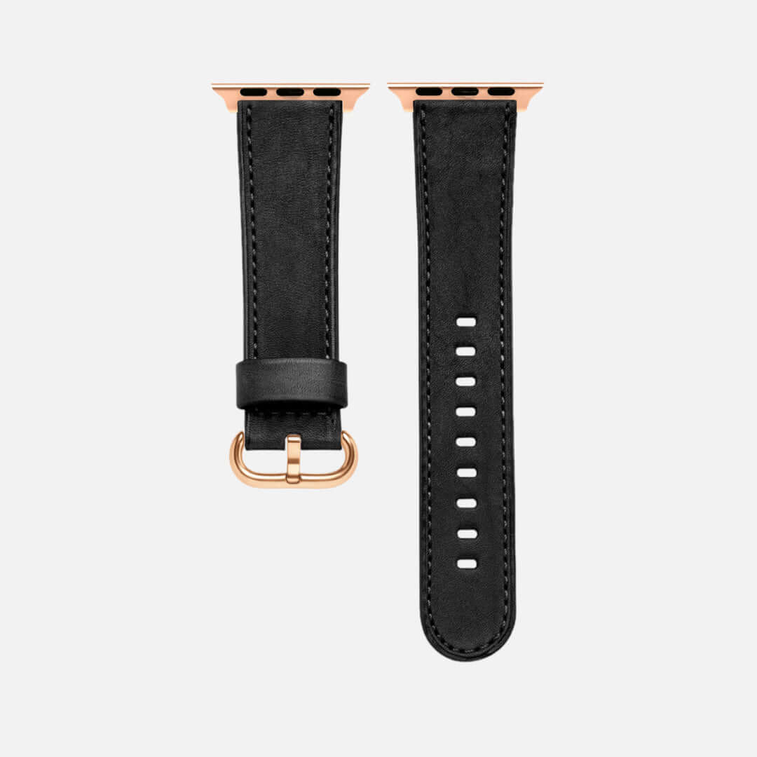 Schwarzes Apple Watch Armband Leder - Bidart - Image 11