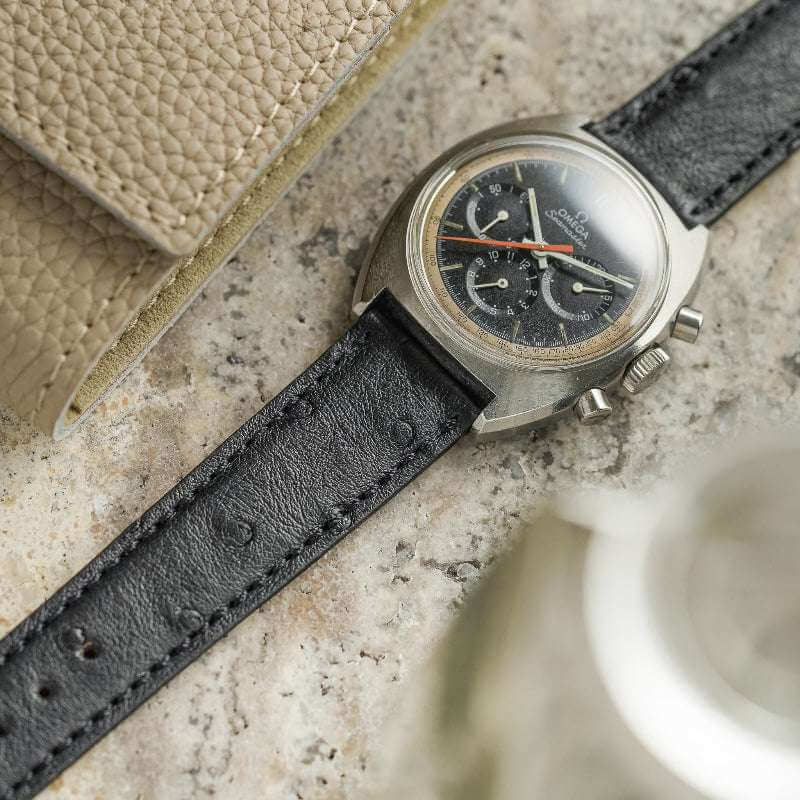 Johannesburg – Uhrenarmband aus feinem Straußenleder - Image 3