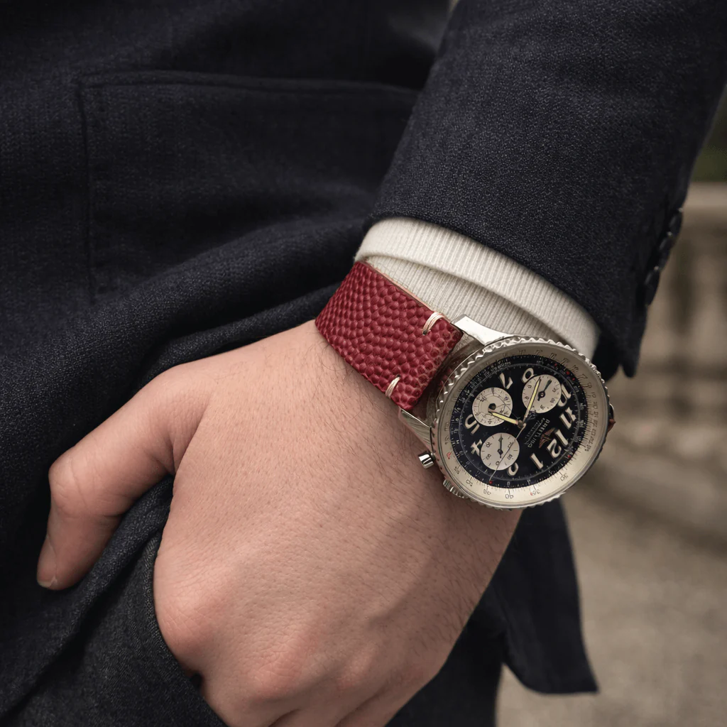 Touchdown – Uhrenarmband handgefertigt aus original Horween Footballleder - Image 2