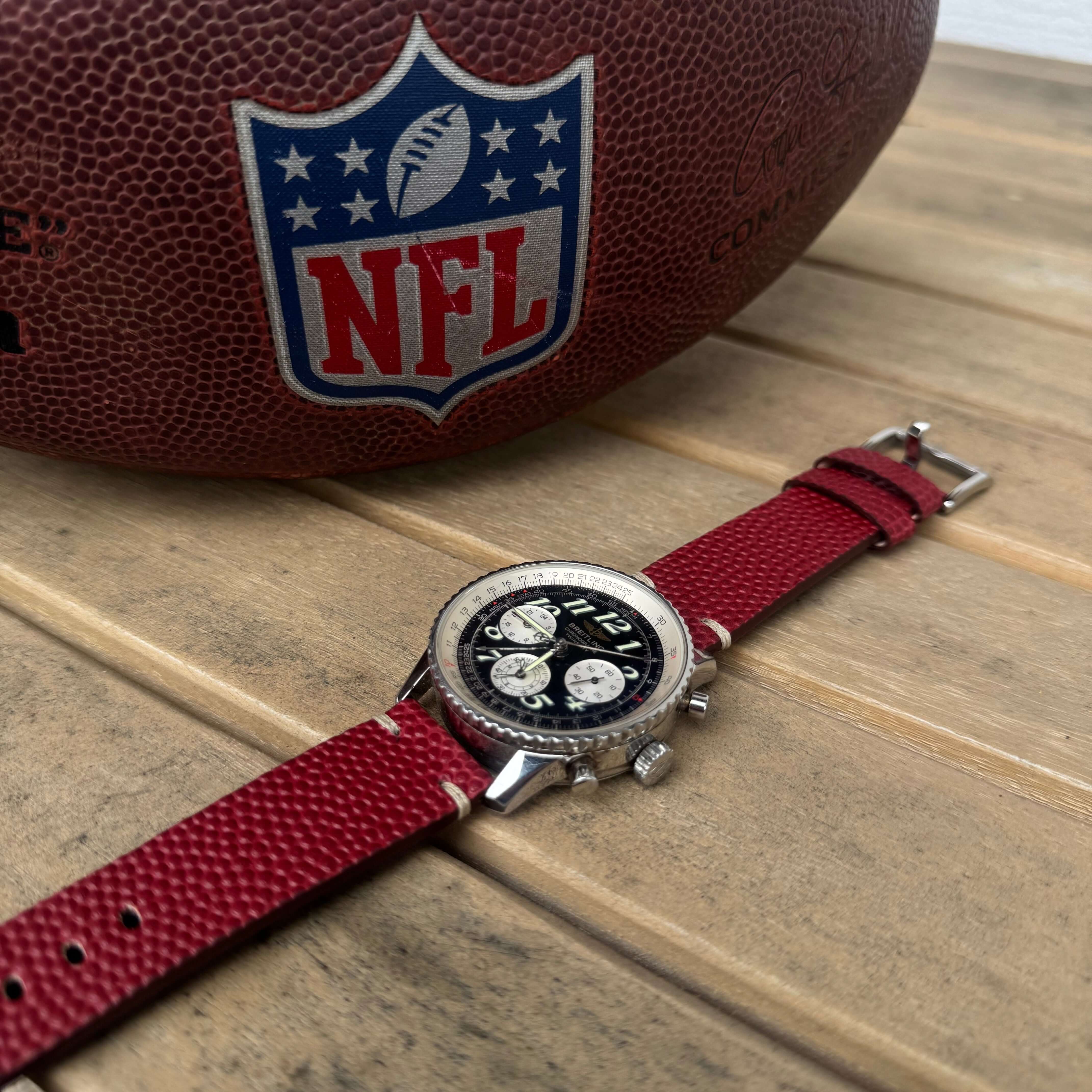 Touchdown – Uhrenarmband handgefertigt aus original Horween Footballleder - Image 6