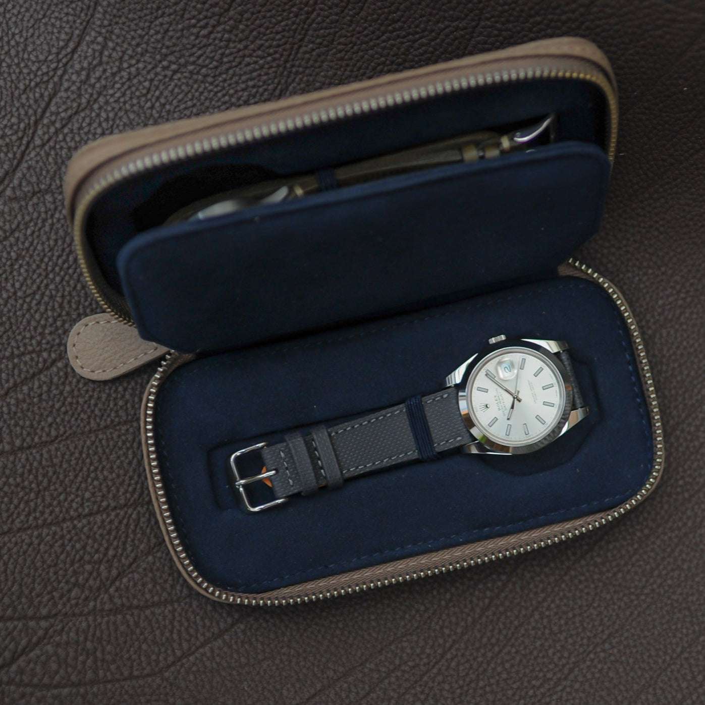 Uhren Case Prestige aus deutschem Togoleder Für 2 Uhren - Image 13