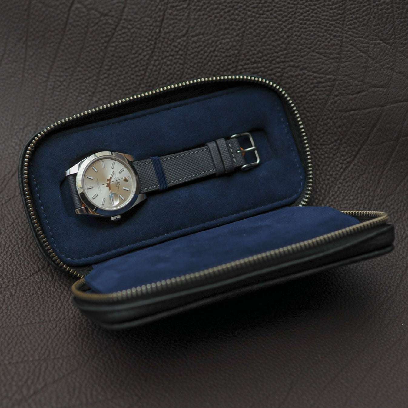 Uhren Case Prestige aus deutschem Togoleder Für 2 Uhren - Image 3