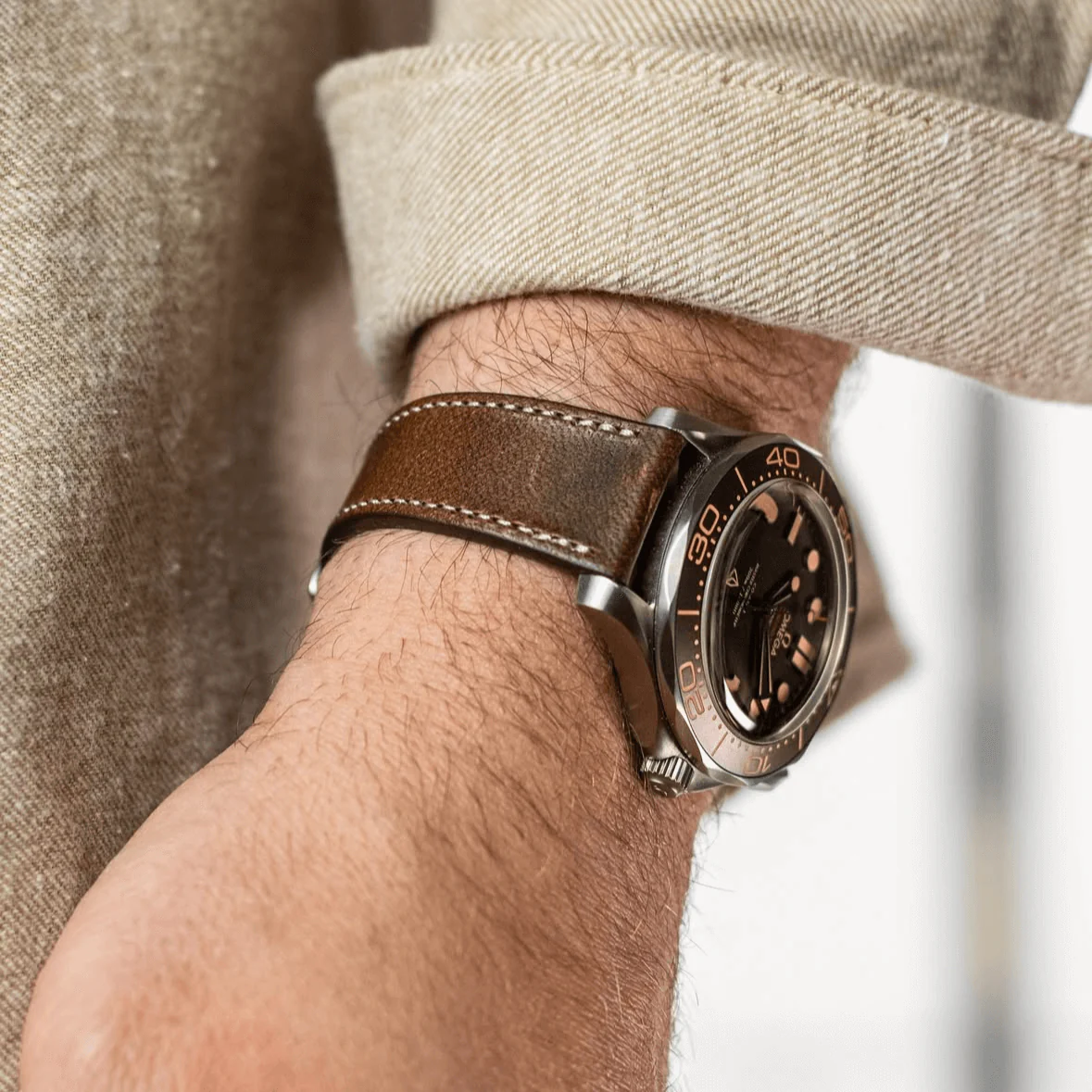 Dublin – Uhrenarmband aus Horween Dublin Leder - Image 3