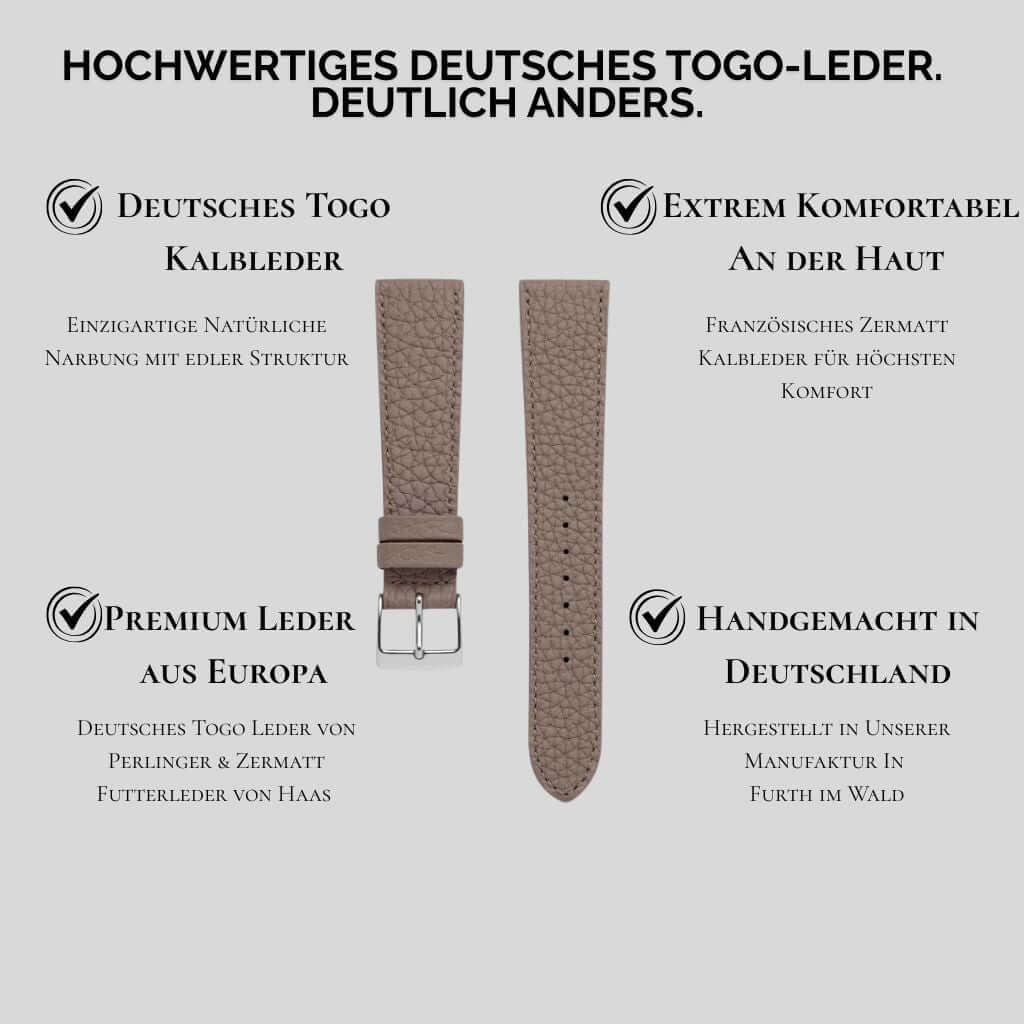 Deauville – Uhrenarmband aus  deutschem Togoleder - Image 40