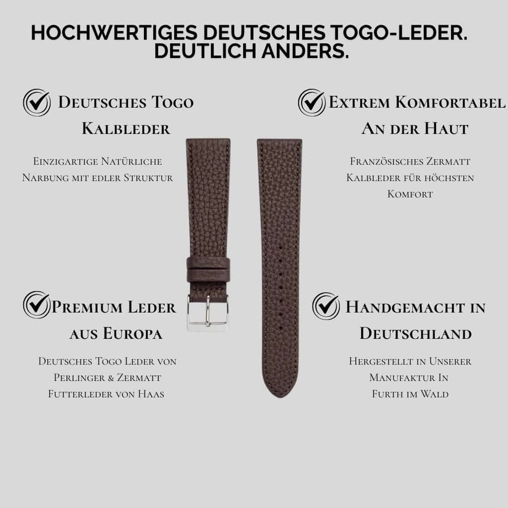 Deauville – Uhrenarmband aus  deutschem Togoleder - Image 53