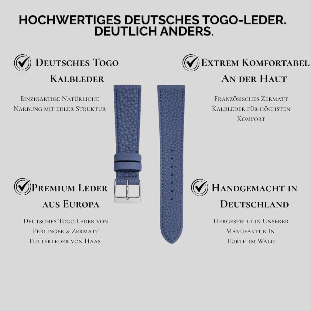 Deauville – Uhrenarmband aus  deutschem Togoleder - Image 70