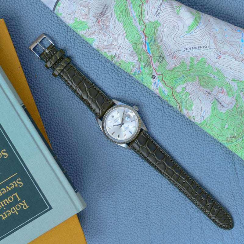 Frosted – Armband aus edlem, matt gefinishtem Louisiana-Alligatorleder - Image 28