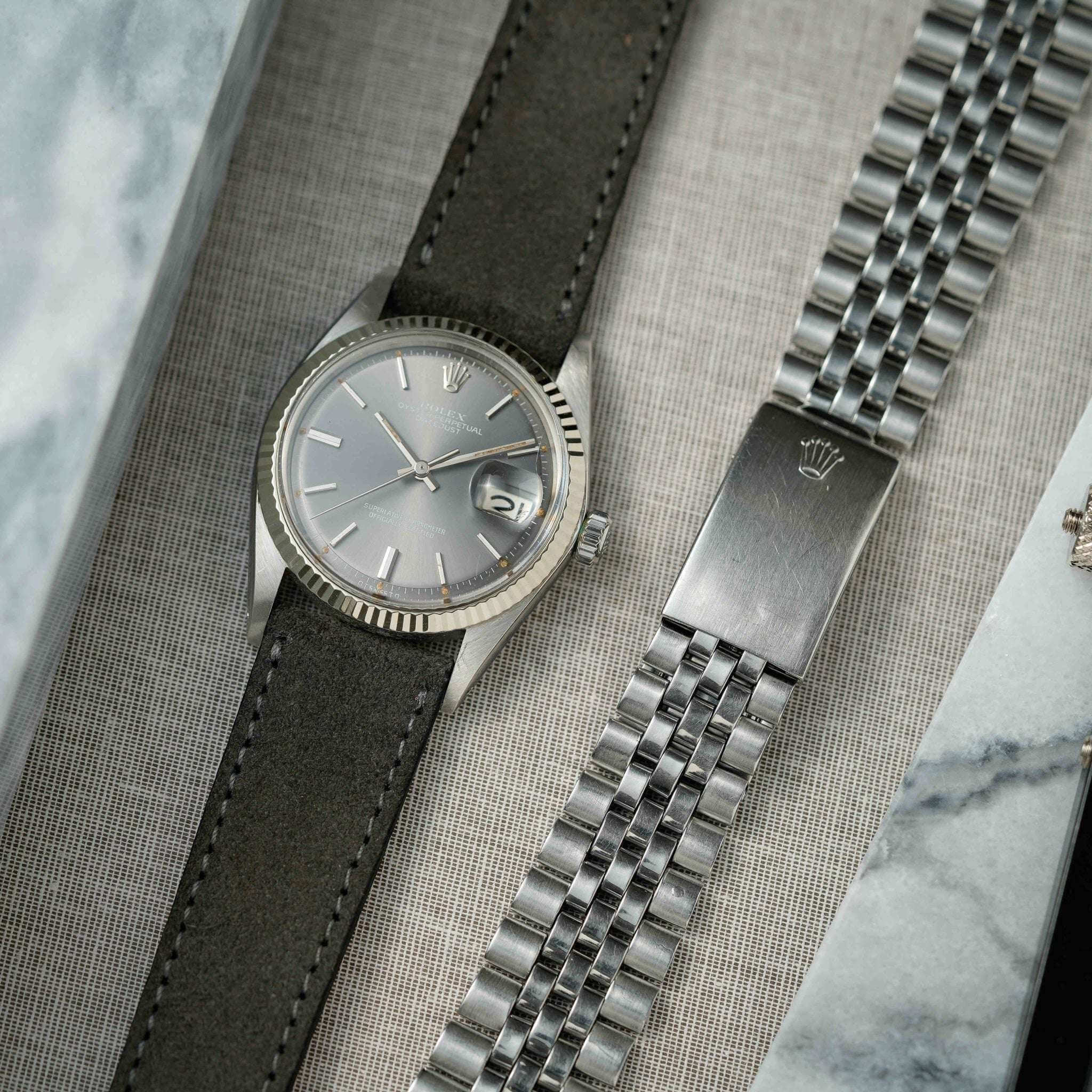 Nizza – Uhrenarmband aus feinem Wildleder - Image 49