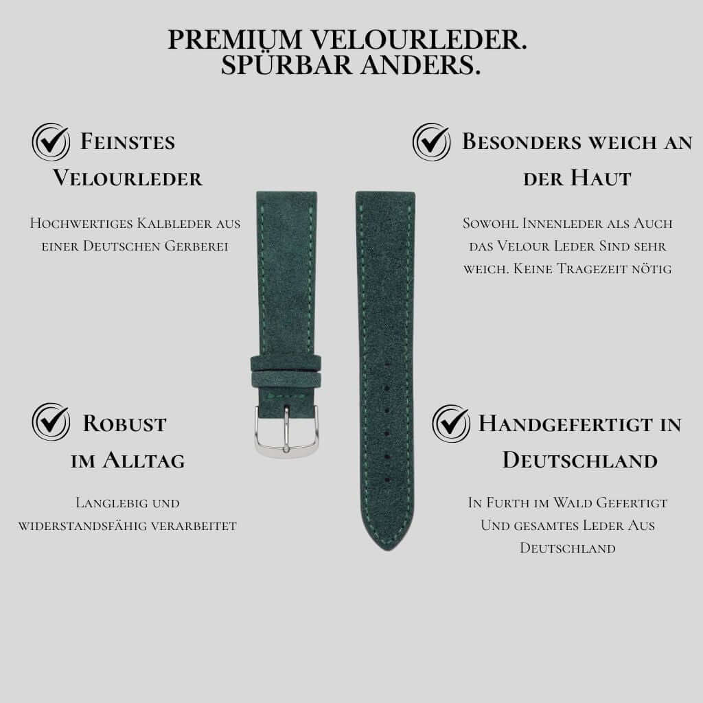Nizza – Uhrenarmband aus feinem Wildleder - Image 57