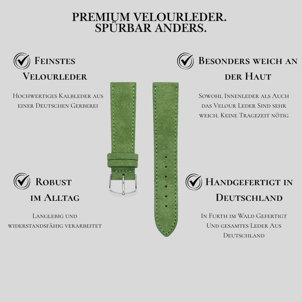 Nizza – Uhrenarmband aus feinem Wildleder - Image 62