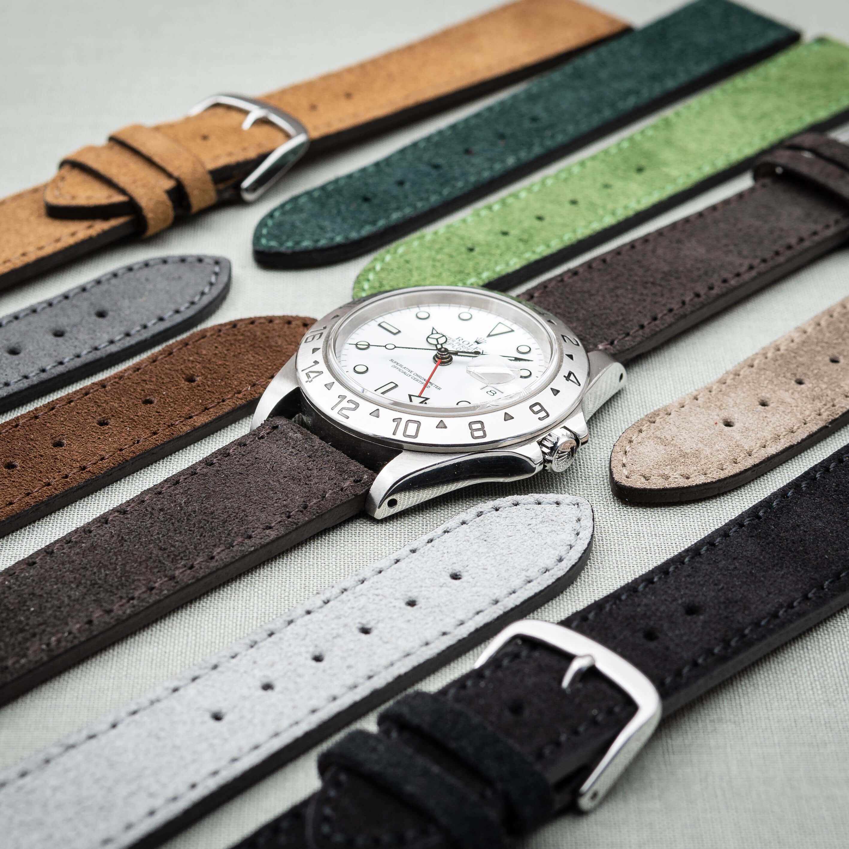 Nizza – Uhrenarmband aus feinem Wildleder - Image 81