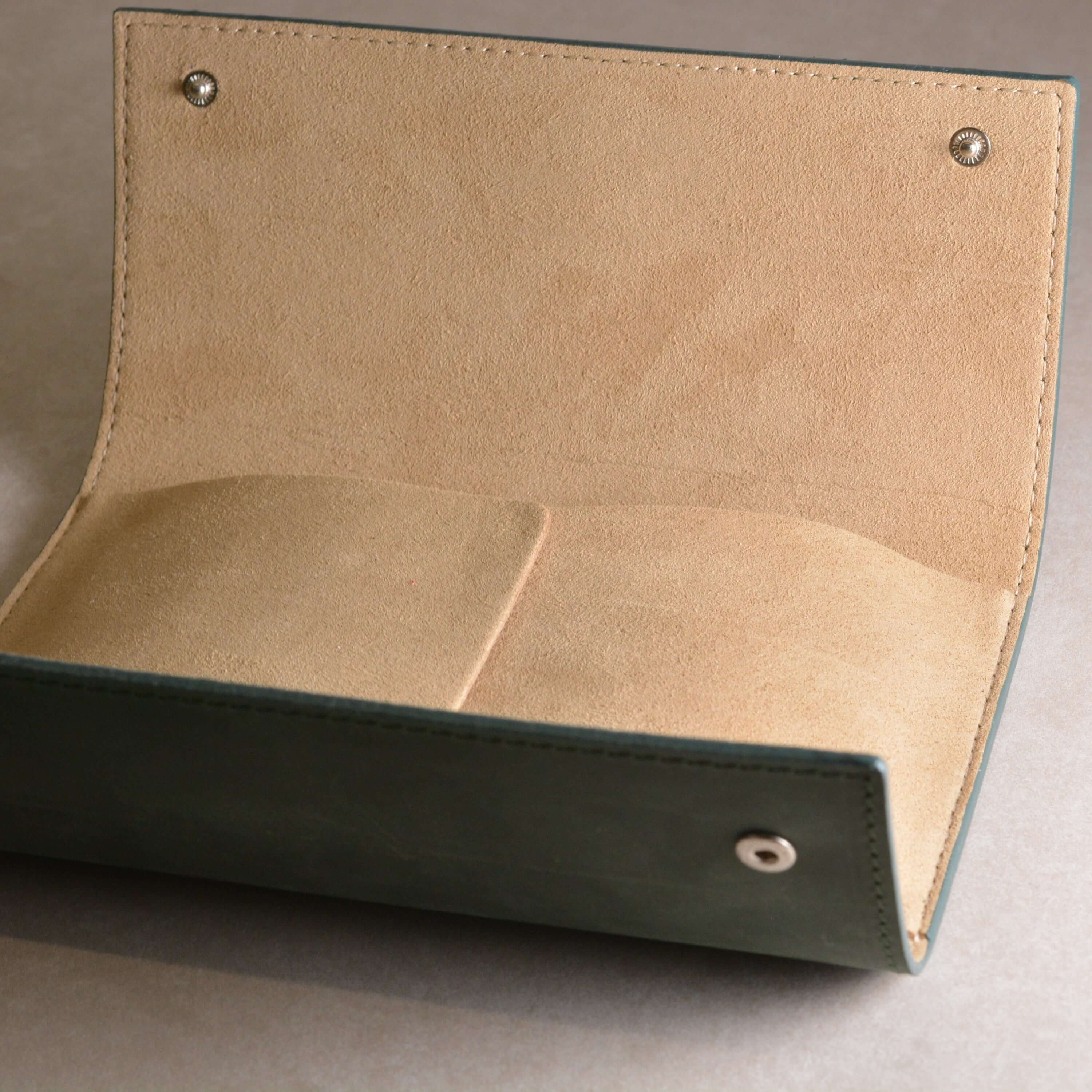 Uhrenetui Leder Grün Für 3 Uhren - Image 3