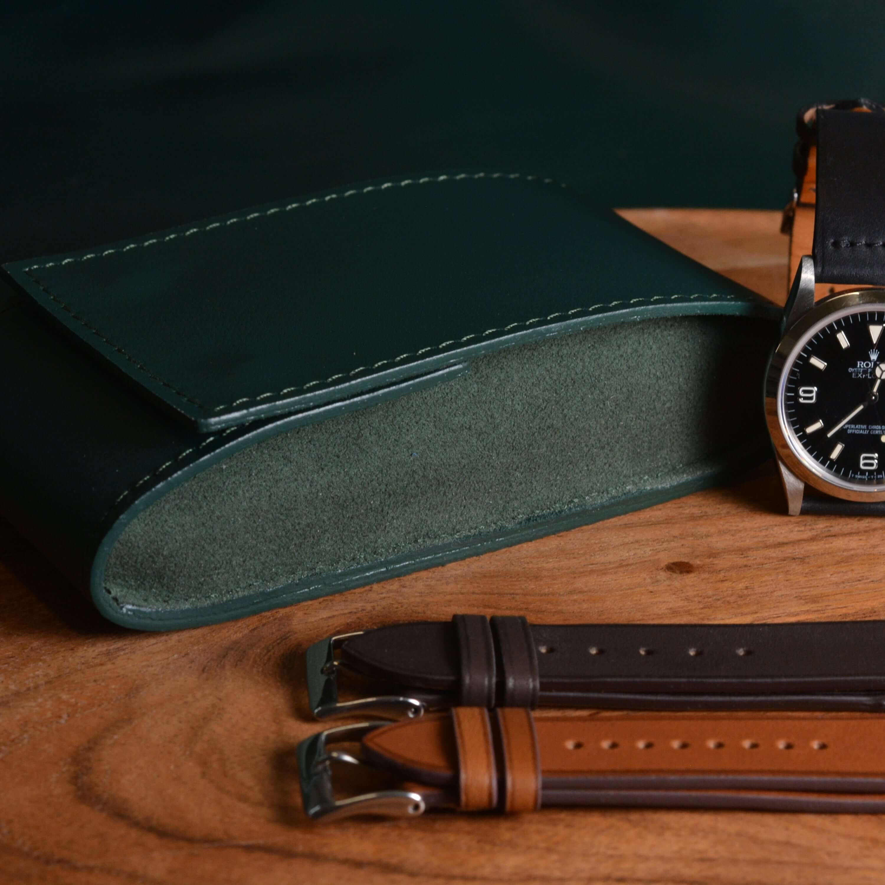 Watch Pouch Grün – Leder Uhrenetui aus hochwertigem Leder - Image 5