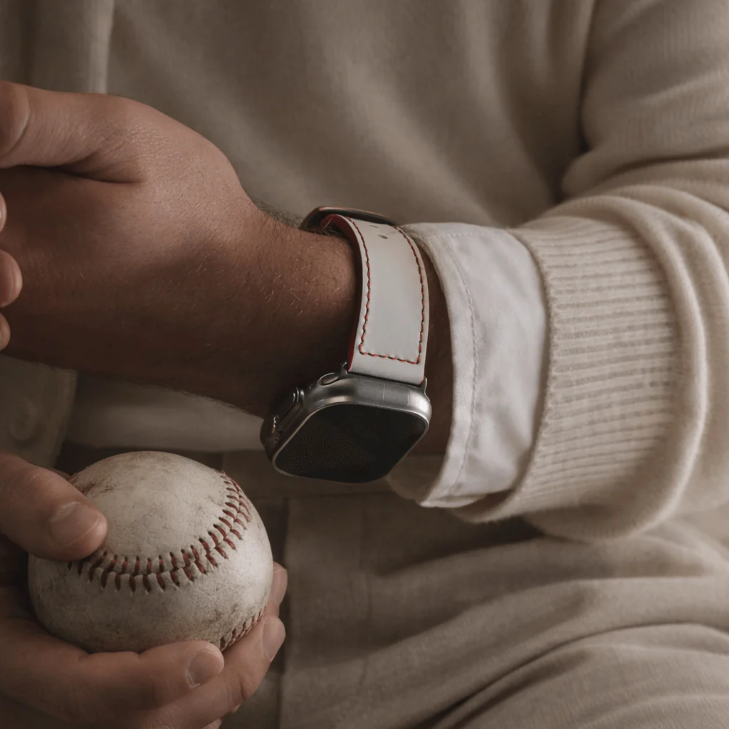 Das Sandlot – Weißes Baseball-Leder Uhrenarmband - Image 2