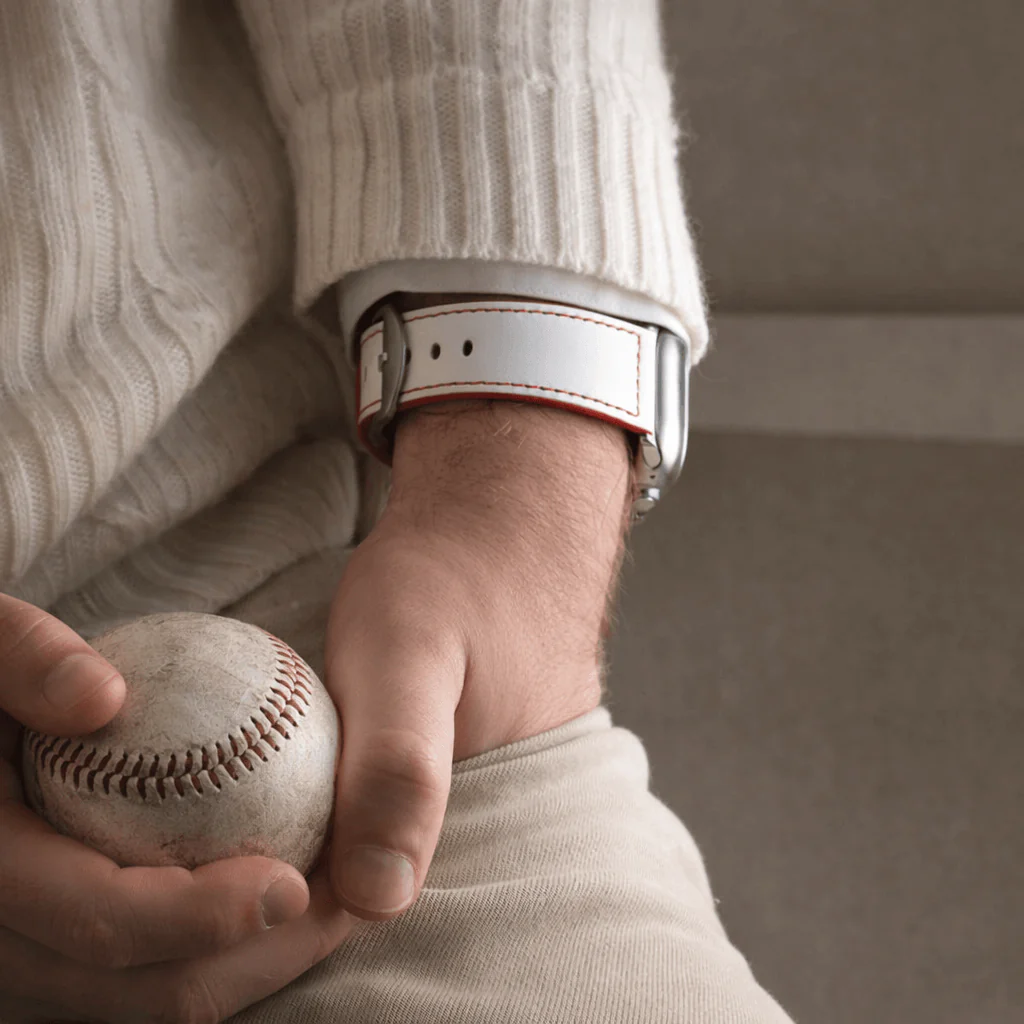 Das Sandlot – Weißes Baseball-Leder Uhrenarmband - Image 3